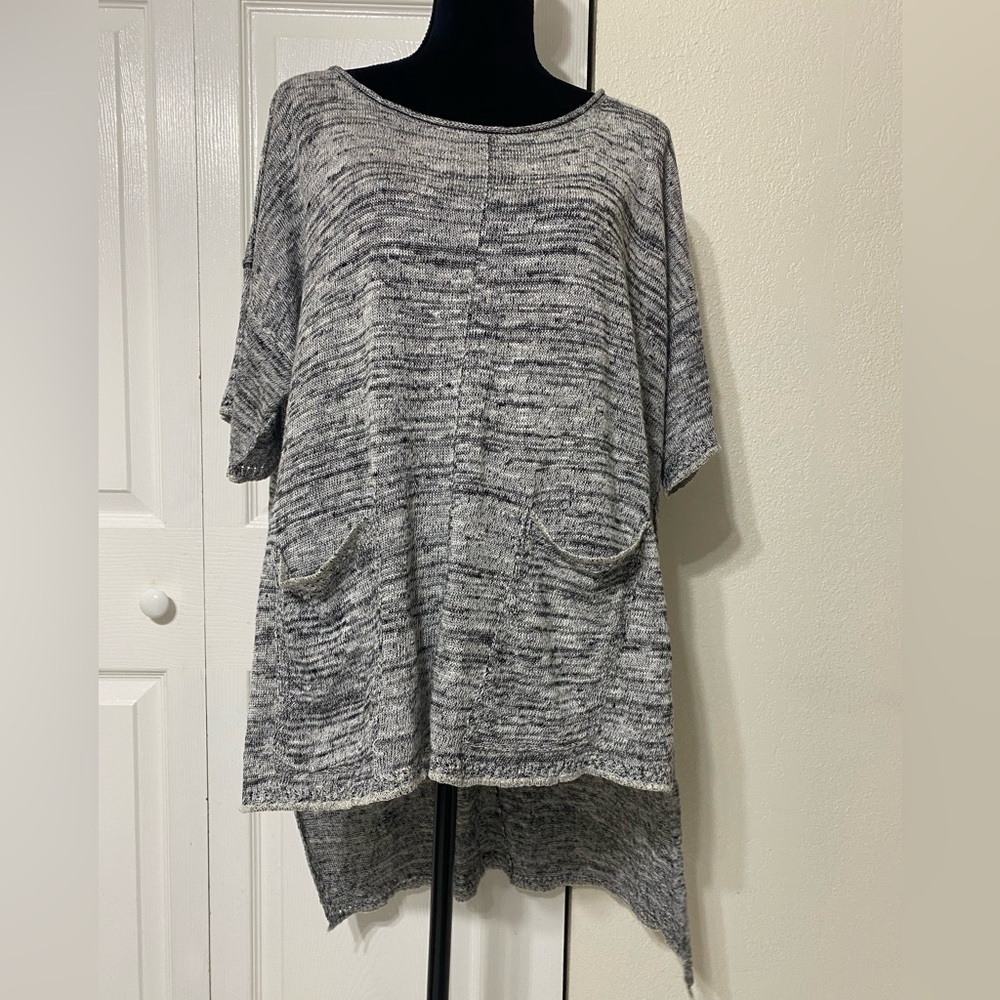 Free People melange black and gray sweater sweater